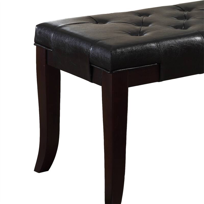 Linon Tufted Bench, Fabric/Faux Leather