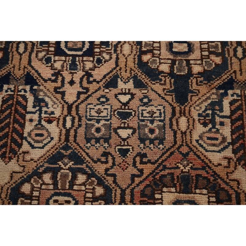 All-Over Bakhtiari Persian Vintage Area Rug Hand-Knotted Wool Carpet - 5'3" x 9'11"