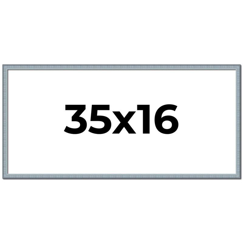 35x16 Frame Rustic Sky Blue Solid Wood Picture Frame | 0.75 Inch