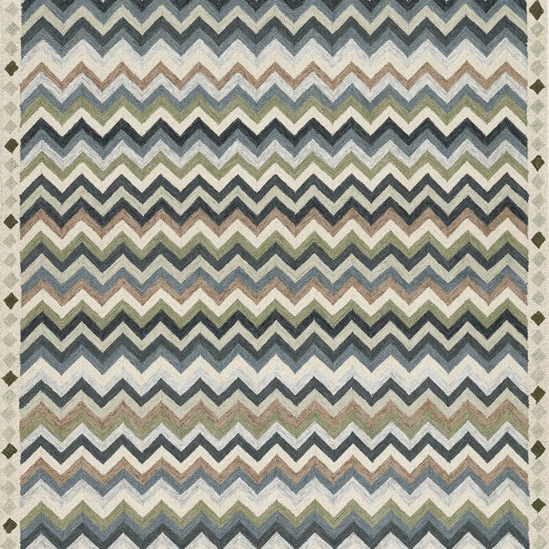 Erin Gates by Momeni Abbott Zigzag Stripe Hand Tufted Wool Area Rug