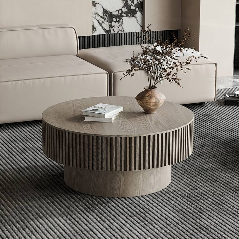 Lift-top Coffee Table Solid Wood Veneered Coffee Table with Storage and Adjustable Height
