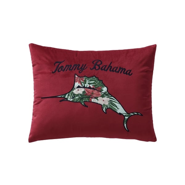 slide 2 of 7, Tommy Bahama Holiday Marlin Red Throw Pillow
