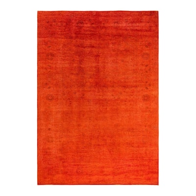 Vibrance One-of-a-Kind Hand-Knotted Area Rug - Orange, 6' 3" x 8' 10" - 6' 3" x 8' 10"