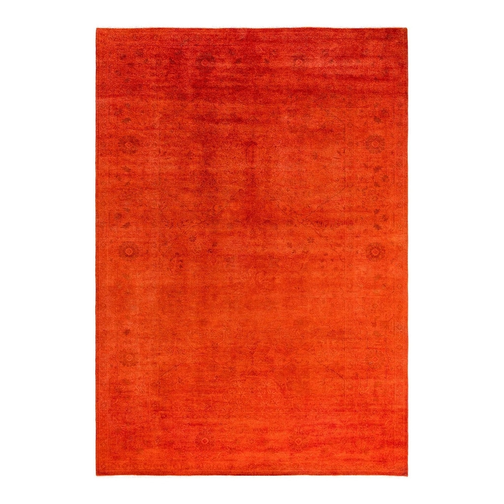 Vibrance One-of-a-Kind Hand-Knotted Area Rug - Orange, 6' 3" x 8' 10" - 6' 3" x 8' 10"