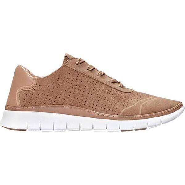 Shop Vionic Women S Riley Sneaker Sand Leather Nubuck Overstock
