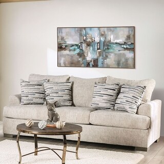 Nort Transitional Fabric Padded Flared Arms Sofa by Furniture of America