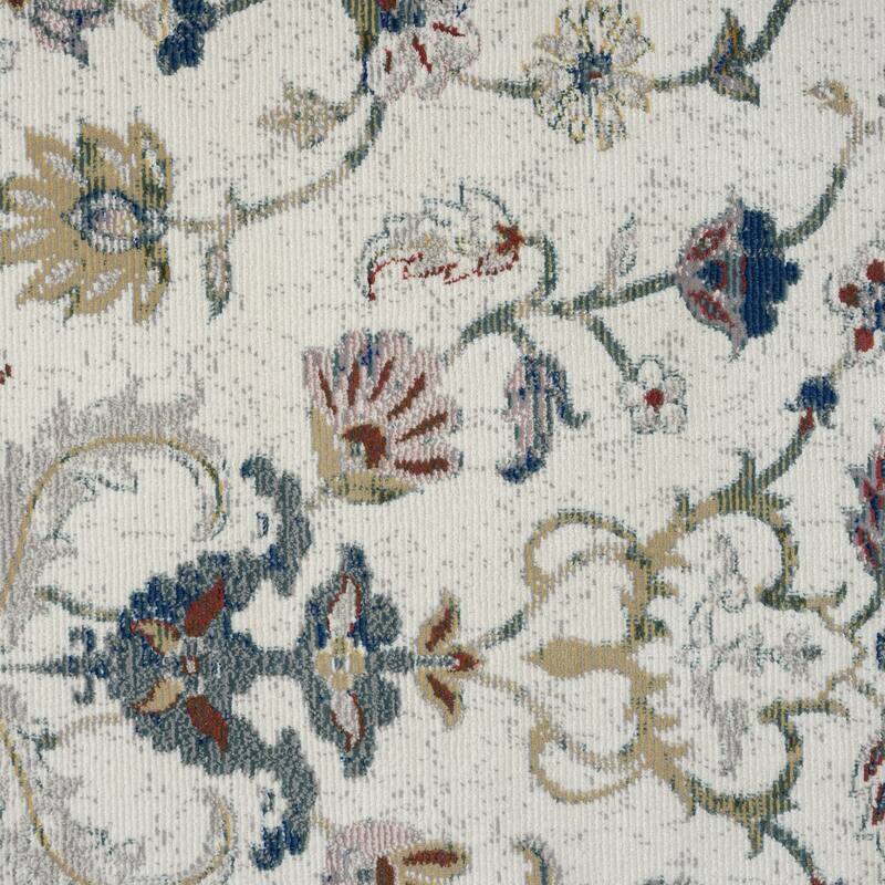 Gaia Traditional Floral Damask Performance Indoor Area Rug by Sevita