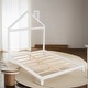 preview thumbnail 10 of 34, Full Size Kids Bed Wood Platform Bed with House-shaped Headboard , Gray White