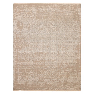 ECARPETGALLERY Hand-knotted Heritage Taupe Viscose, Wool Rug - 7'9 x 10'0