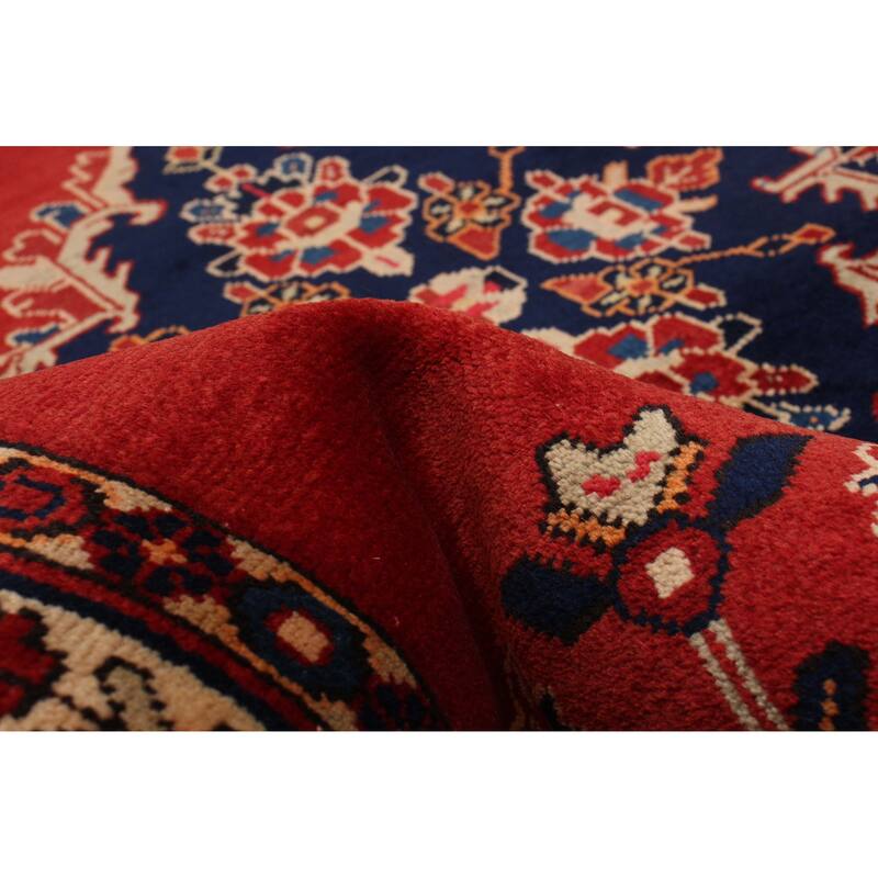 ECARPETGALLERY Hand-knotted Melis Vintage Red Wool Rug - 4'7 x 6'4