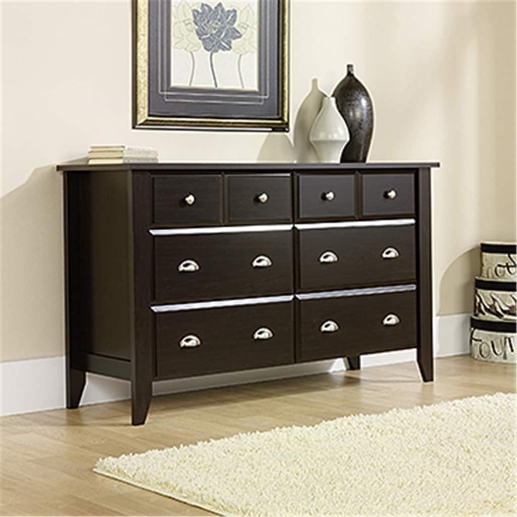 Coastal Dresser 6 Drawer Storage Chest - Modern Bedroom Furniture