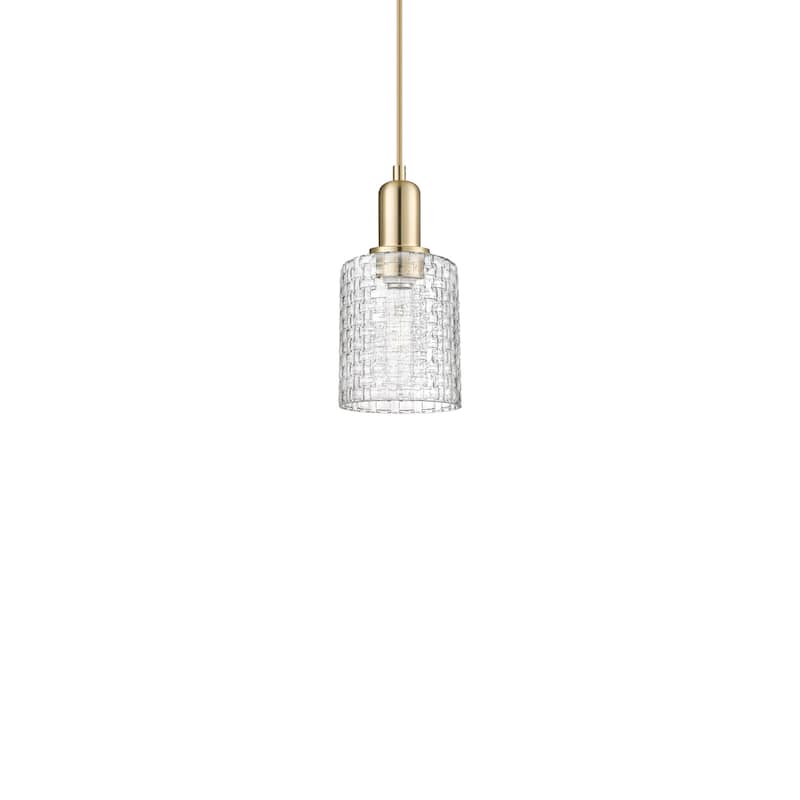Innovations Lighting 716-1P-10-5 Cobbleskill Pendant Cobbleskill 5" - Champagne Bronze / Clear