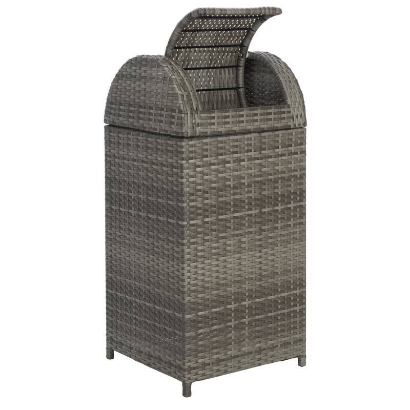 SAFAVIEH Outdoor Mazeli Trash Bin (Fully Assembled)