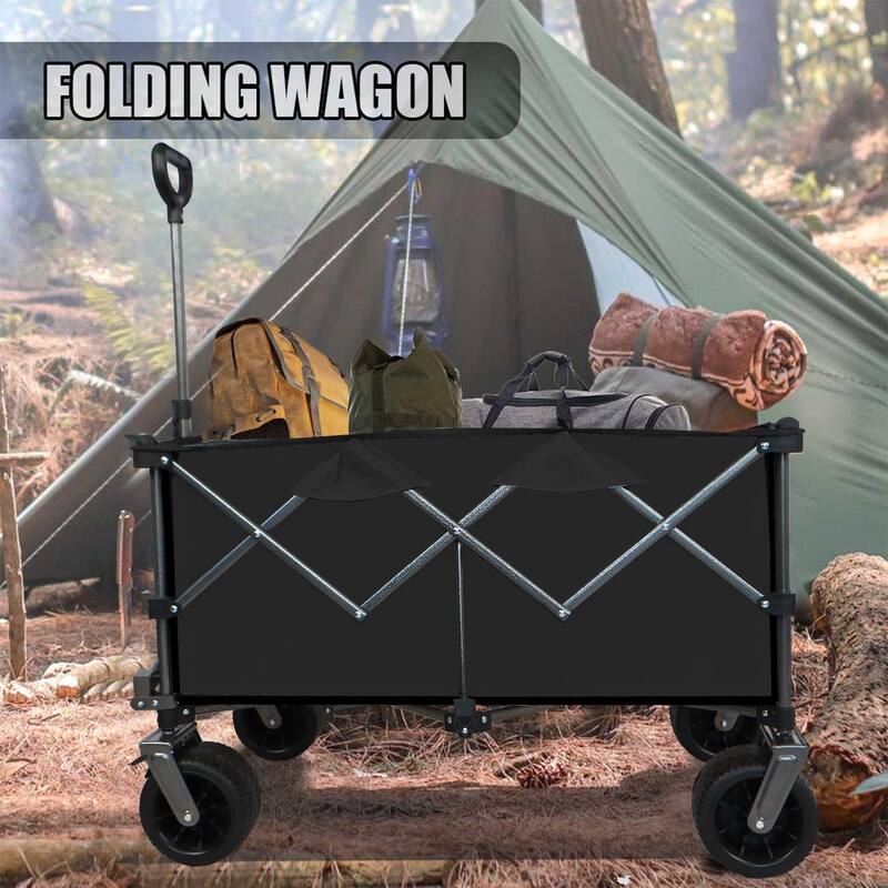Outdoor Push Pull Folding Wagon Cart