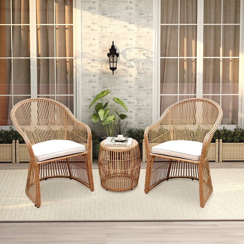 Maypex 3-piece Wicker Conversation Set