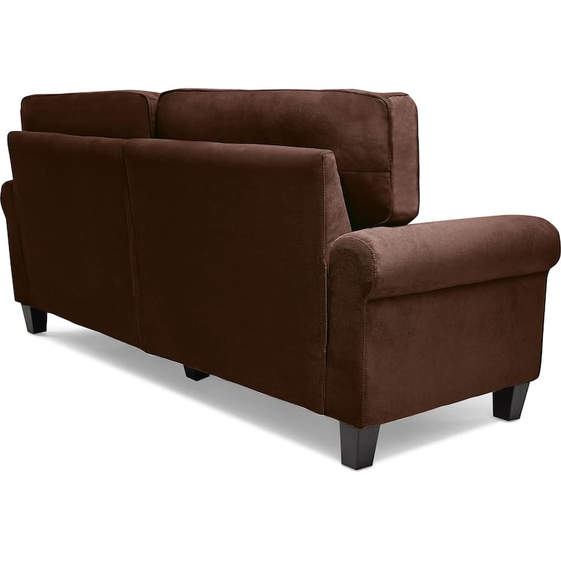 Serta Copenhagen 73" Sofa Couch for Two People, Pillowed Back Cushions and Rounded Arms, Durable Modern Upholstered Fabric