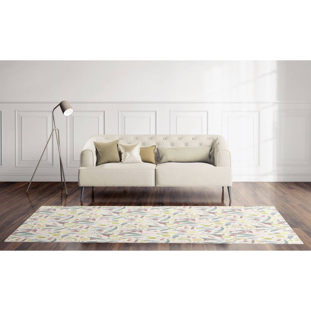 TILLY FRUIT JUMBLE MORNING WHITE Area Rug by Erin Vanessa