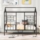 preview thumbnail 15 of 25, Full Size Metal House Bed Frame with Slatted Support