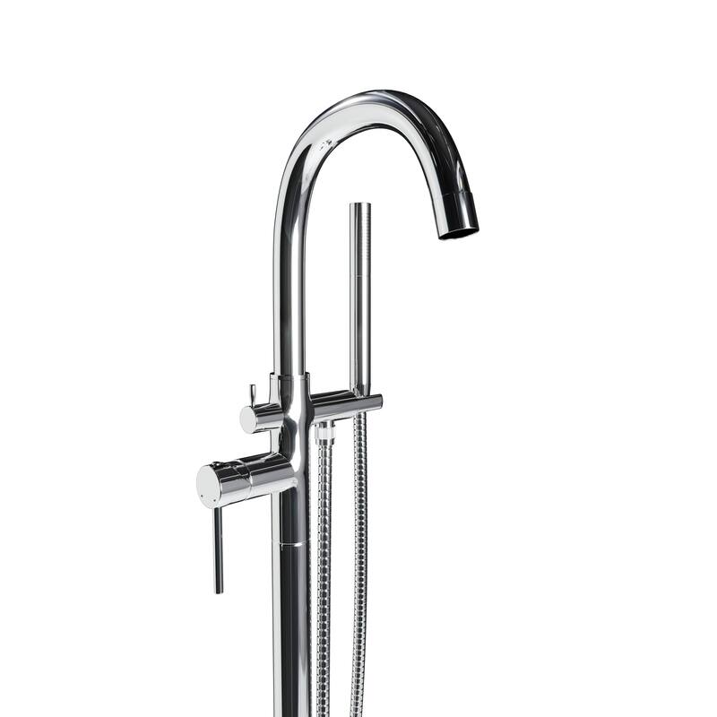 Neptune Single Handle Floor Mounted Gooseneck Freestanding Tub Filler