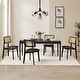 preview thumbnail 21 of 34, Art Leon Cane Backrest Leather Dining Chairs (Set of 2)