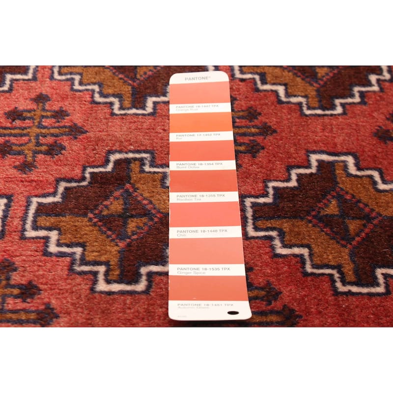 ECARPETGALLERY Hand-knotted Teimani Red Wool Rug - 2'6 x 9'3