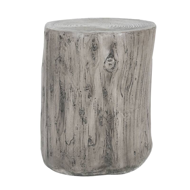 Christopher Knight Home - Terra Rustic Tree-Stump MGO Side Table in Gray Wood Grain - 14.57"W x 13.58"D x 16.93" H