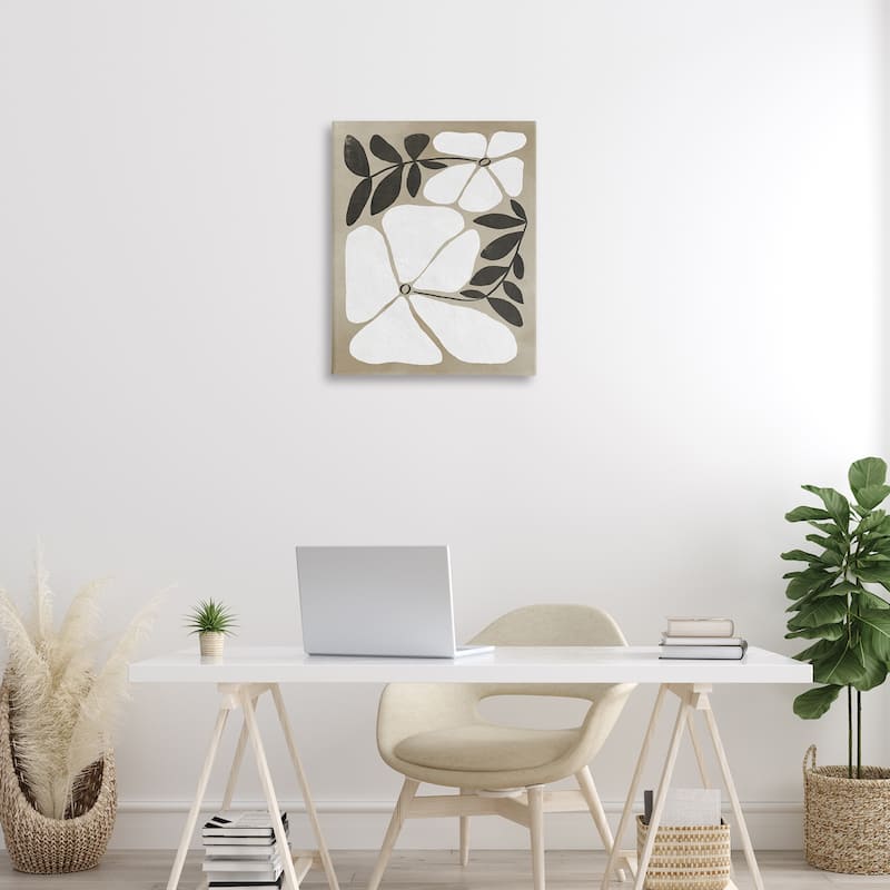 Stupell Oblong Boho Flowers Canvas Wall Art Design By Victoria Barnes