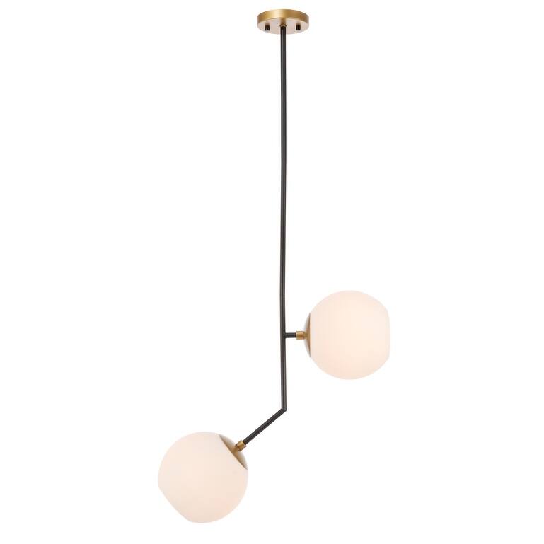 Bastina 20-Inch 1-DownLight Frosted Glass Pendant