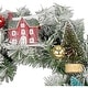 preview thumbnail 10 of 10, Fraser Hill Farm 24-in. Christmas Snowy Wreath Door Hanging