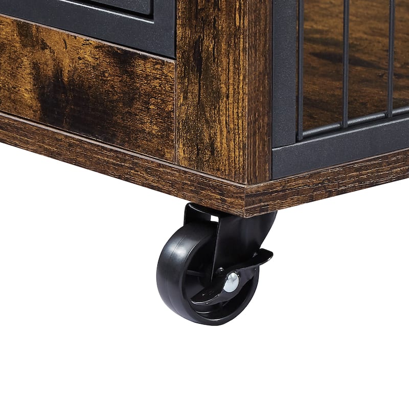 Bedroom Dog House Dog Room with Rolling Casters and Premium Latches Dog Cage Dog Kennel Dog Crate