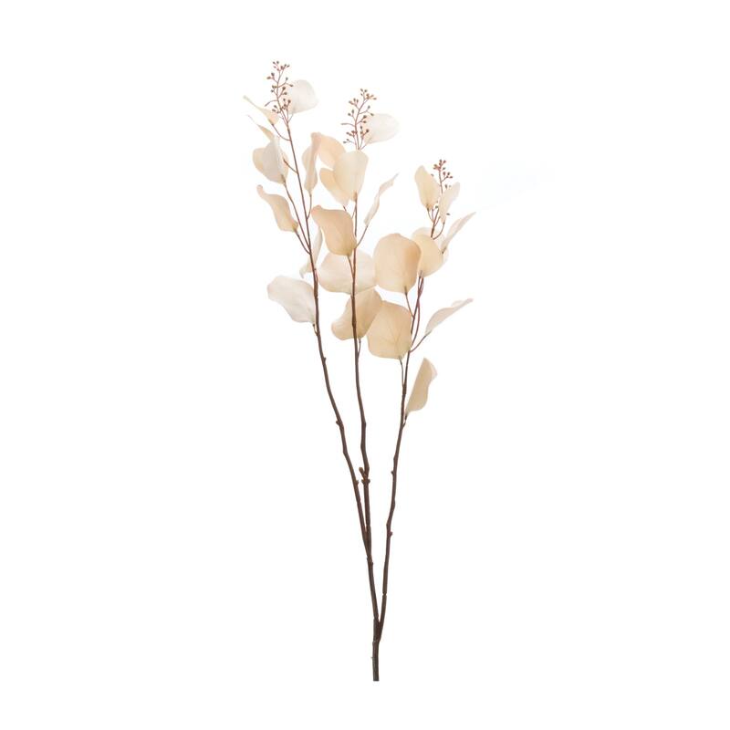 Eucalyptus Artificial Stem Sprays - 38" - Beige - Set of 2