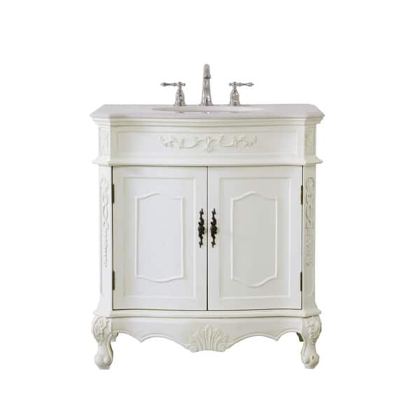 Shop Victorian Style Bathroom Vanity Cabinet Set With Marble Top Overstock 31301594