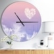 preview thumbnail 7 of 8, Designart 'Love is in the Air' Oversized Religious Wall CLock 23 in. wide x 23 in. high