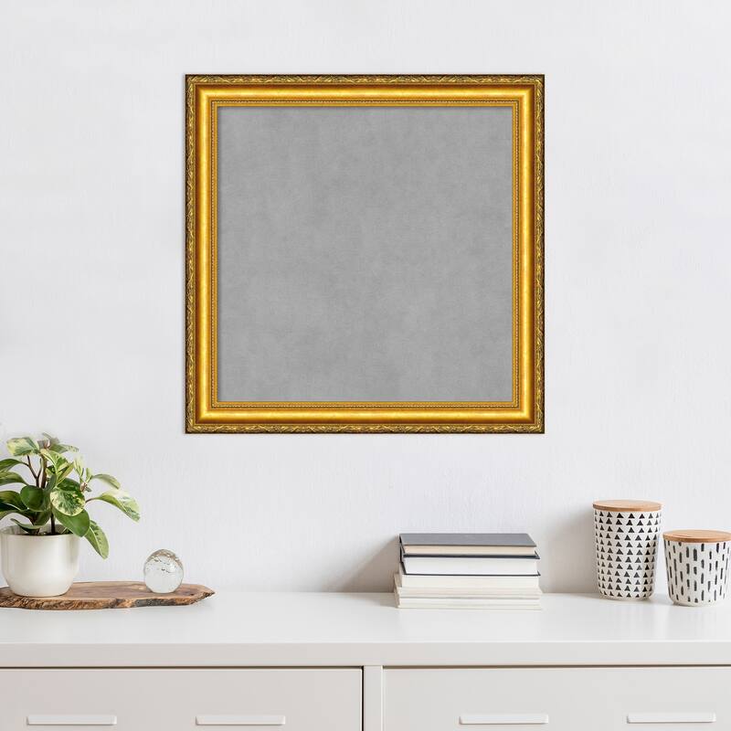 Amanti Art Colonial Embossed Gold Framed Magnetic Board