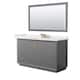 Option Dark Gray / White Quartz Top / Satin Bronze