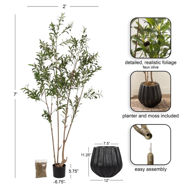 Kate and Laurel Oliveira Faux Olive Tree