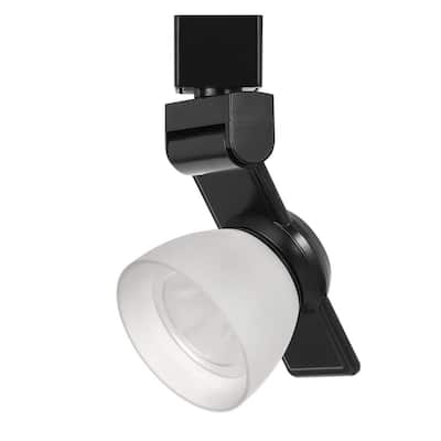 12W Integrated LED Track Fixture with Polycarbonate Head, Black and White