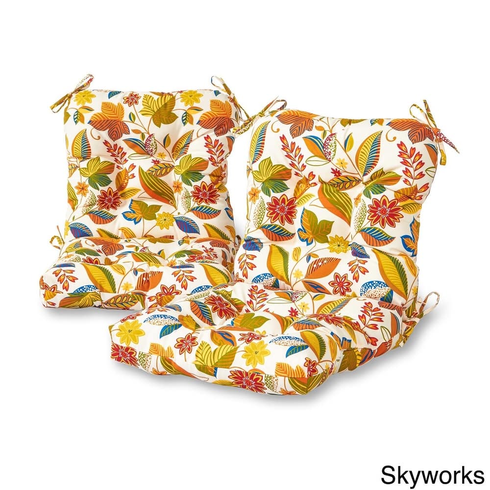 Greendale 21 x 42-inch Outdoor Seat/Back Chair Cushion (Set of 2) (Cushions Only)