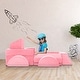 preview thumbnail 28 of 28, 10-Piece Modular Convertible Kids Play Couch Sofa Set with Removable Velvet Covers