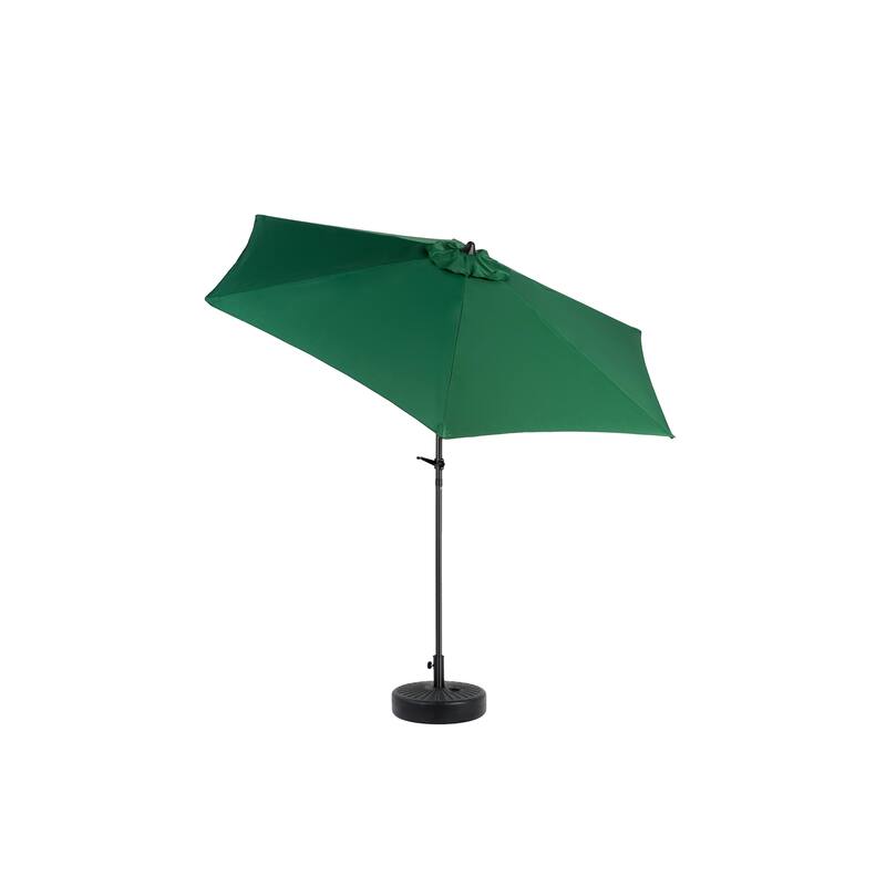 Anmytek 9FT Outdoor Patio Umbrella with Steel Frame,Market Umbrella 6 Sturdy Ribs (Base Not Included)