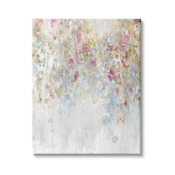 slide 2 of 16, Stupell Modern Cascading Pink Flowers Abstract Painting Confetti Florals Canvas Wall Art - Multi-Color 16 x 20