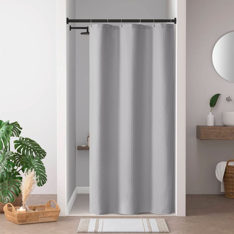 Madison Park Arbor Waffle Waffle Shower Curtain