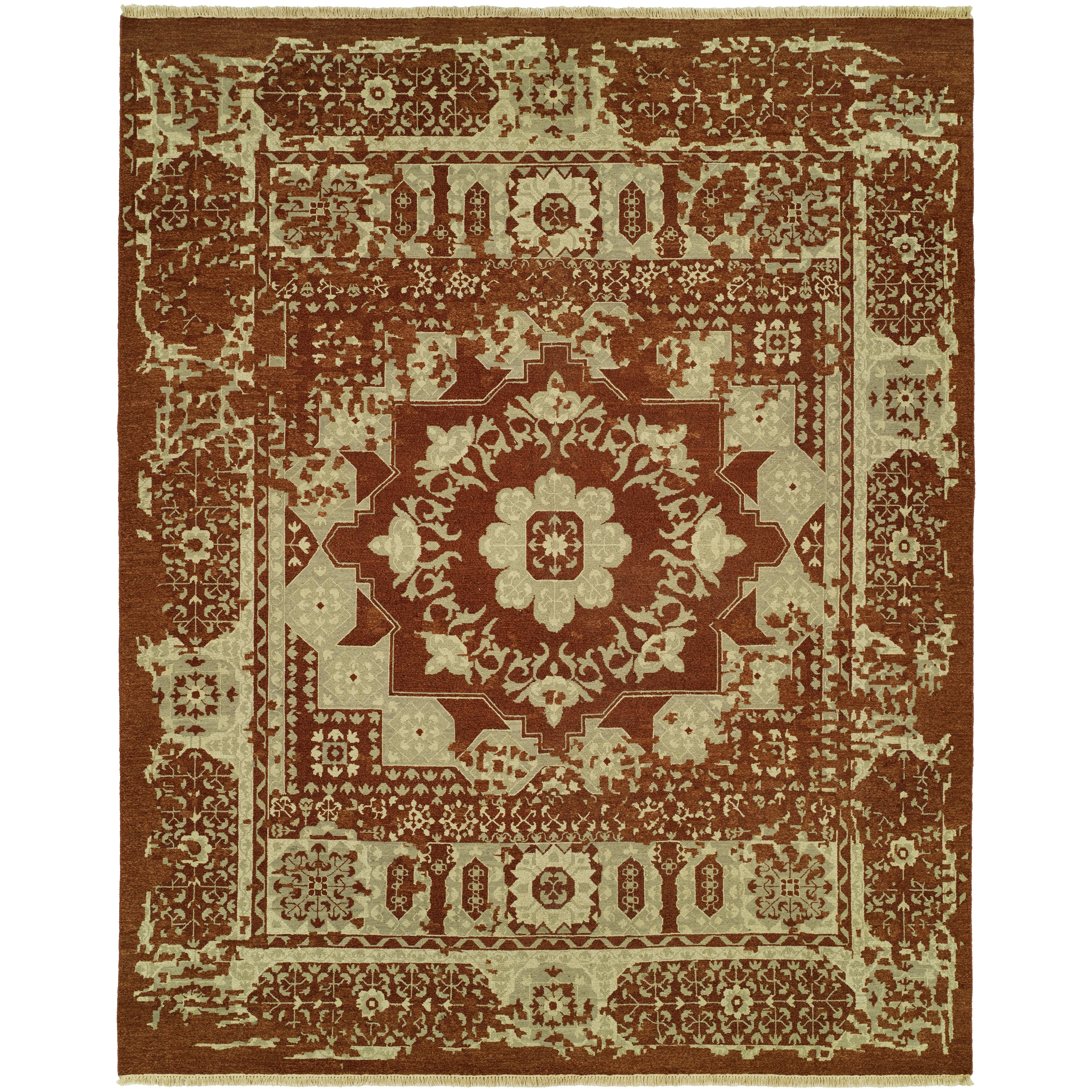 Modern Multi-Colored Flatweave Wool Area Rug