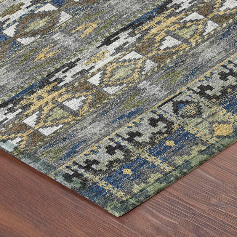 Machine Washable Indoor/ Outdoor Global Haswell Chantille Rug