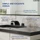 preview thumbnail 8 of 34, Double Handle Waterfall Bathroom Faucet with Pop-up Drain,Widespread 3 Hole Bathroom Sink Faucet