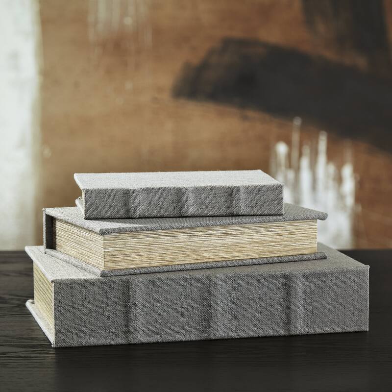 Signature Design by Ashley Jolina Box Set (Set of 3) - 13"W x 8.7"D x 2.8"H - Grey