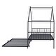 preview thumbnail 20 of 81, Metal house bed with trundle