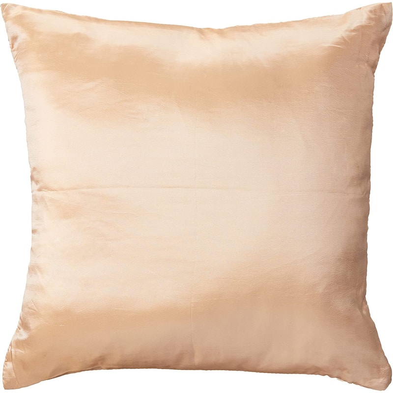 Violet Linen Silky Pleated Satin Pattern, 17 Inch x 17 Inch, Square, Decorative Cushion Cover