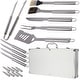 preview thumbnail 8 of 6, BBQ Grill Accessories Kit - 19-Piece Stainless-Steel Grilling Tools Set with Carrying Case by Chef Buddy