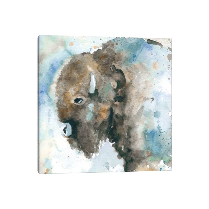 iCanvas "Buffalo On Blue" by Carol Robinson Canvas Print